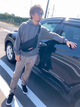 「GUコーデ」｜「アイテム（デジタル腕時計）」を使った、s.hirokiさん（メンズ・163cm）の春コーディネート