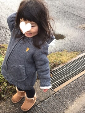 「koe（コエ）のアイテム（ジャケット/アウター）」を使った、sutaさん（キッズ・90cm）の冬コーディネート