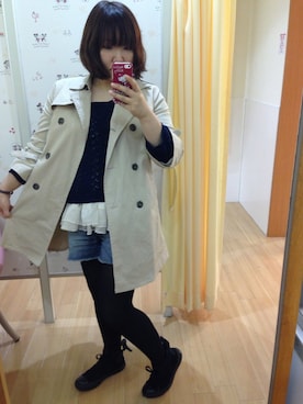 「NOMINE（ノミネ）のアイテム（ジャケット/アウター）」を使った、じゅんこさん（レディース・153cm）の春コーディネート
