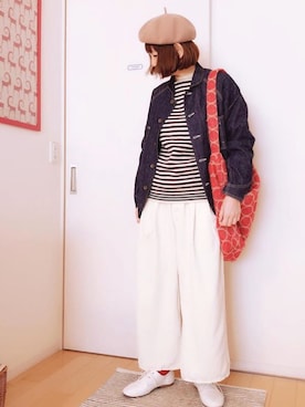 「DEEP BLUE（ディープブルー）のアイテム（ジャケット/アウター）」を使った、ひろさん（レディース・166cm）の冬コーディネート