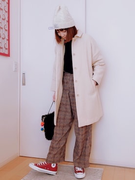 「SO（エスオー）のアイテム（パンツ）」を使った、ひろさん（レディース・166cm）の冬コーディネート