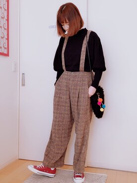 「SO（エスオー）のアイテム（パンツ）」を使った、ひろさん（レディース・166cm）の冬コーディネート