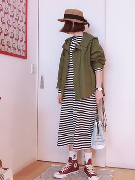 「prit（プリット）のアイテム（ワンピース/ドレス）」を使った、ひろさん（レディース・166cm）の春コーディネート