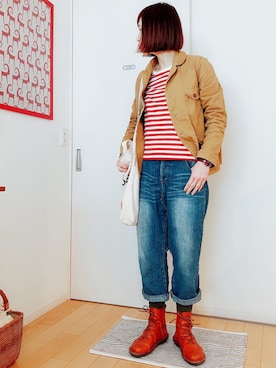 「D.M.G.（ドミンゴ）のアイテム（ジャケット/アウター）」を使った、ひろさん（レディース・166cm）の春コーディネート