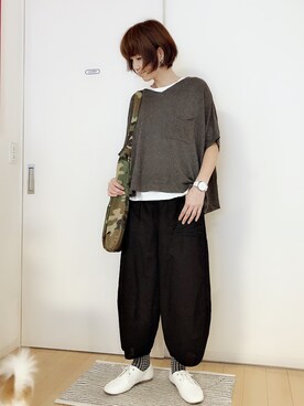 「SO（エスオー）のアイテム（ニット/セーター）」を使った、ひろさん（レディース・166cm）の秋コーディネート