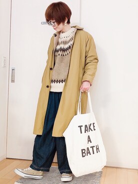 「prit（プリット）のアイテム（ジャケット/アウター）」を使った、ひろさん（レディース・166cm）の冬コーディネート