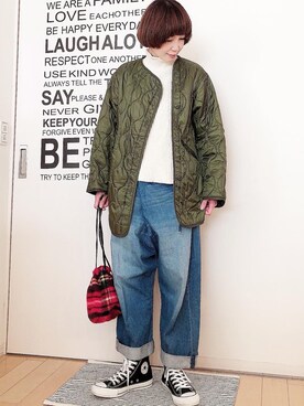 「IN THE MARKET（インザマーケット）のアイテム」を使った、ひろさん（レディース・166cm）の秋コーディネート