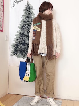 「IN THE MARKET（インザマーケット）のアイテム」を使った、ひろさん（レディース・166cm）の冬コーディネート