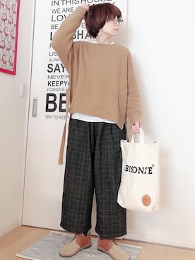 「avecmoi（アヴェクモワ）のアイテム」を使った、ひろさん（レディース・166cm）の冬コーディネート