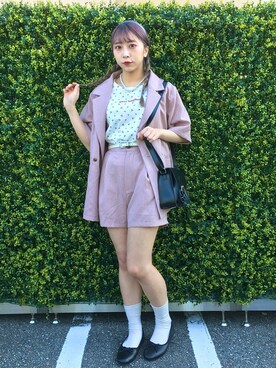 「WEGO（ウィゴー）のWEGO/ワイドカチューシャ（カチューシャ）」を使った、ユウカさん（レディース・150cm）の春コーディネート