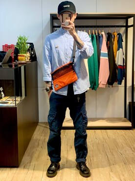 「BEN DAVIS（ベンデイビス）のアイテム（キャップ）」を使った、🇹🇼仁さん（メンズ・174cm）の春コーディネート