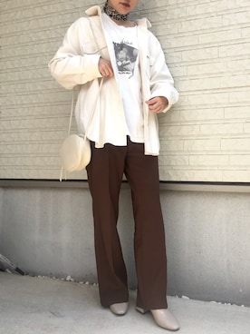「Factor=（ファクターイコール）のアイテム（パンツ）」を使った、wkn_a.wear114さん（レディース・159cm）の春コーディネート