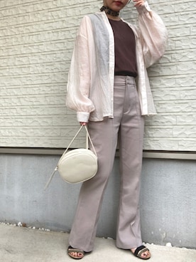 「frames RAY CASSIN（フレームスレイカズン）のアイテム（パンツ）」を使った、wkn_a.wear114さん（レディース・159cm）の夏コーディネート