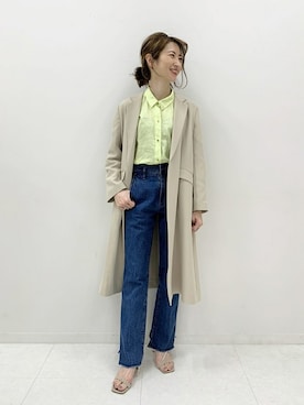 「Spick & Span（スピックアンドスパン）のアイテム（チェスターコート）」を使った、Yukoさん（レディース・160cm）の春コーディネート