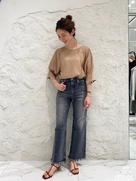ライトクロス タックスリーブブラウス◇を使った人気ファッション 