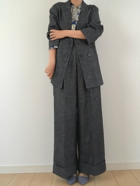 「Whim Gazette（ウィムガゼット）のアイテム（ジャケット/アウター）」を使った、isoさん（レディース・155cm）の春コーディネート