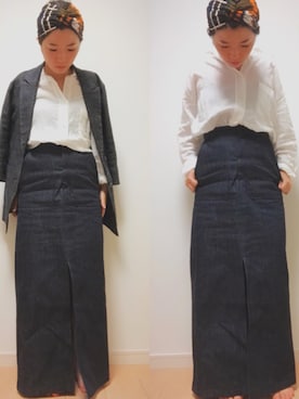 「Whim Gazette（ウィムガゼット）のアイテム（ジャケット/アウター）」を使った、isoさん（レディース・155cm）の春コーディネート