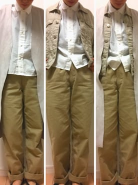 「Moname（モナーム）のアイテム（ジャケット/アウター）」を使った、isoさん（レディース・155cm）の夏コーディネート