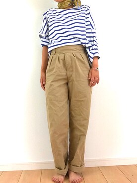 「SINME（シンメ）のアイテム」を使った、isoさん（レディース・155cm）の夏コーディネート