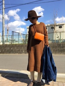 「YANUK（ヤヌーク）のアイテム（ジャケット/アウター）」を使った、isoさん（レディース・155cm）の秋コーディネート
