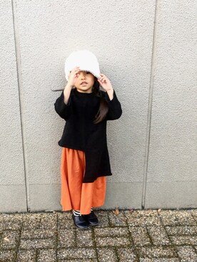 「CIAOPANIC TYPY（チャオパニックティピー）のアイテム（その他）」を使った、acoさん（キッズ・110cm）の冬コーディネート
