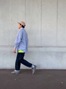 「Hender Scheme（エンダースキーマ）のアイテム（帽子）」を使った、ふっくんさん（メンズ・172cm）の春コーディネート