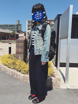 「CHAPTER WORLD select （チャプターワールドセレクト）のアイテム」を使った、つぶこさん（レディース・148cm）の春コーディネート