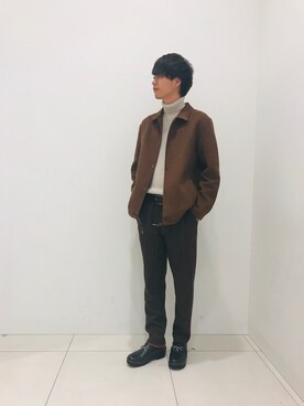 「SENSE OF PLACE by URBAN RESEAR」｜「アイテム（その他アウター）」を使った、マルコさん（メンズ・175cm）の冬コーディネート