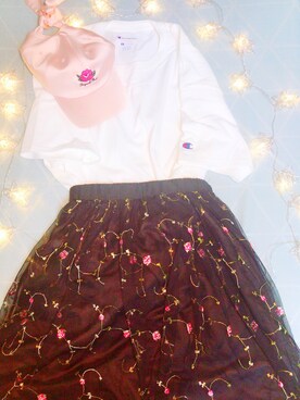 「ARROW（アロー）のアイテム（帽子）」を使った、Mariさん（レディース・156cm）の春コーディネート