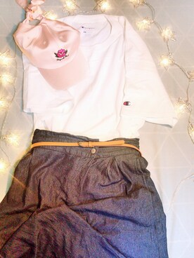 「ARROW（アロー）のアイテム（帽子）」を使った、Mariさん（レディース・156cm）の春コーディネート