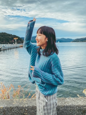 「アイテム（ステンカラーコート）」を使った、清水こづえさん（レディース・164cm・20代）の秋コーディネート