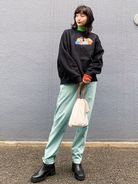 「Lepidos（レピドス）のアイテム」を使った、清水こづえさん（レディース・164cm）の冬コーディネート