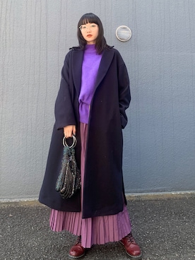 「crie conforto（クリーコンフォルト）のアイテム（ジャケット/アウター）」を使った、清水こづえさん（レディース・164cm）の冬コーディネート