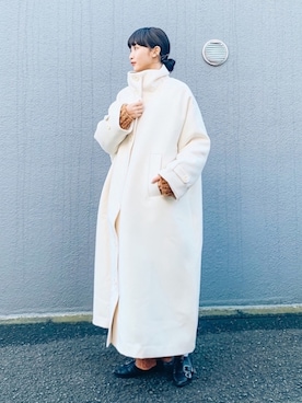 「Libra Cue（リブラ キュー）のアイテム（ジャケット/アウター）」を使った、清水こづえさん（レディース・164cm）の冬コーディネート
