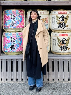 「HLAADA（フラーダ）のアイテム」を使った、清水こづえさん（レディース・164cm）の冬コーディネート