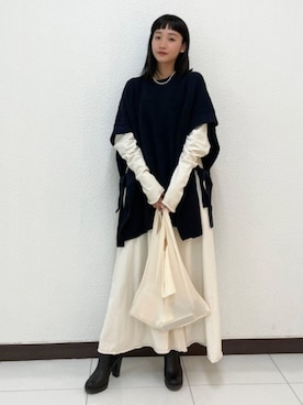 「mici（ミチ）のアイテム」を使った、清水こづえさん（レディース・164cm）の春コーディネート