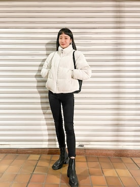 「ECRIRE（エクリール）のアイテム（その他アウター）」を使った、清水こづえさん（レディース・164cm）の春コーディネート