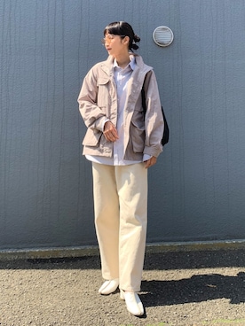 「crie conforto（クリーコンフォルト）のアイテム（ジャケット/アウター）」を使った、清水こづえさん（レディース・164cm）の春コーディネート