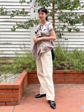 「crie conforto（クリーコンフォルト）のアイテム（ジャケット/アウター）」を使った、清水こづえさん（レディース・164cm）の春コーディネート