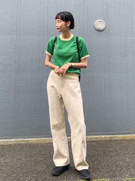 「アイテム（ニット/セーター）」を使った、清水こづえさん（レディース・164cm）の夏コーディネート
