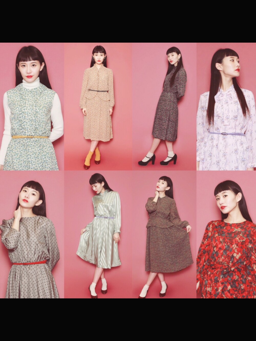 「カジュアルコーデ、冬、グリモワール、grimoire、vintage、ヴィンテージ、古着」｜「Grimoireのアイテム（ワンピース/ドレス、その他）」を使った、濱田茉奈(ManaHamada)さん（レディース・162cm）の冬コーディネートの1枚目の写真