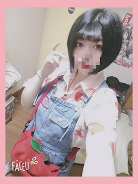 「OUTER SPACE（アウタースペース）のアイテム（パンツ）」を使った、BBQさん（レディース・163cm）の夏コーディネート