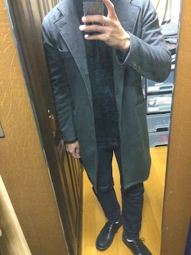 「SEVENDAYS=SUNDAY（セブンデイズサンデイ）のアイテム（トレンチコート）」を使った、   たかさん（メンズ・177cm）の冬コーディネート