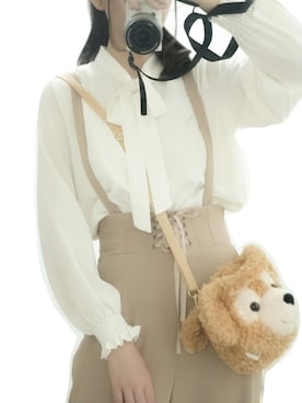 「INGNI（イング）のアイテム（オールインワン・サロペット）」を使った、milkteasaasaaさん（レディース・163cm）の秋コーディネート