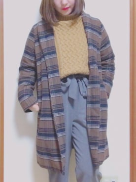 「ehka sopo（エヘカソポ）のアイテム（チェスターコート）」を使った、sun*さん（レディース・156cm）の秋コーディネート