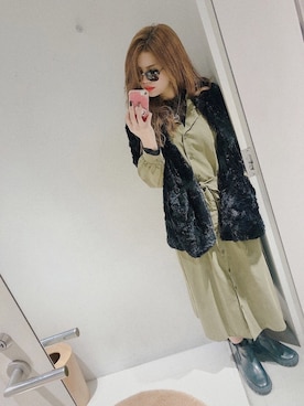 「EMODA（エモダ）のアイテム（ストール/ショール）」を使った、NONさん（レディース・158cm）の秋コーディネート