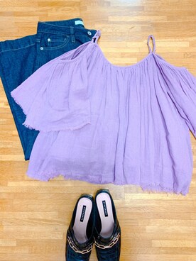 「ESPERANZA（エスペランサ）のアイテム（スリッポン）」を使った、ARISAさん（レディース・163cm）の春コーディネート