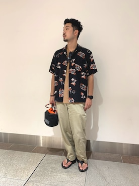 「URBAN RESEARCH Sonny Label（アーバンリサーチサニーレーベル）のアイテム（サンダル）」を使った、JAMさん（メンズ・176cm）の夏コーディネート
