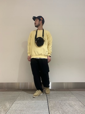 「URBAN RESEARCH Sonny Label（アーバンリサーチサニーレーベル）のアイテム（スウェットパンツ）」を使った、JAMさん（メンズ・176cm）の春コーディネート