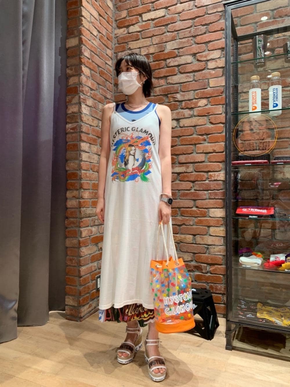 HYSTERIC GLAMOUR ヒステリックグラマー キャミワンピ メッシュ ヒステリックグラマー キャミワンピ キャミソールワンピース